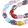 Electroplate Opaque Glass Beads Strands EGLA-S174-29-3