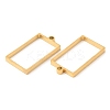 304 Stainless Steel Open Back Bezel Rectangle Pendants STAS-Z040-06A-G-2