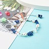Natural Lapis Lazuli(Dyed) Chip Beaded Bracelet for Girl Women BJEW-TA00019-04-2