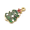 304 Stainless Steel Enamel Pendants STAS-P427-05C-G-2