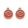 Alloy Enamel Pendants ENAM-S124-01B-12D-1