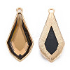 Faceted Glass Pendants PALLOY-N167-10-01LG-RS-2
