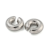 Non-Tarnish Texture Rings 304 Stainless Steel Cuff Earrings for Women EJEW-G393-01B-P-2