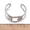 304 Stainless Steel Cuff Bangles for Women BJEW-B108-09P-5