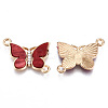 Eco-Friendly Alloy Micro Pave Clear Cubic Zirconia Links Connectors LS-ENAM-Q437-058A-NR-2