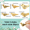 150Pcs 3 Styles Tibetan Style Alloy Beads TIBEB-SC0001-47-2