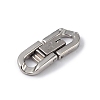 Non-Tarnish 304 Stainless Steel Fold Over Clasps STAS-G307-11C-P-3