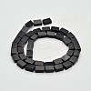 Rectangle Natural Black Onyx Beads Strands G-N0154-11-2