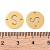 PVD Vacuum Plating 201 Stainless Steel Hollow Flat Round Links FIND-R149-03S-G-3