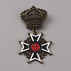 Crown & Cross Zinc Alloy Pendant Lapel Pin JEWB-WH0028-05B-1