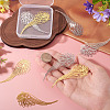 8Pcs 2 Colors Brass Filigree Big Pendants KKC-TA0001-07-6