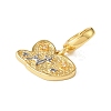 Christmas Brass Rhinestone Butterfly Pendant Decorations KK-H498-01G-01-2