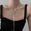 316 Surgical Stainless Steel Snake Chain Slider Lariat Necklaces for Women FS-WG6B247-01-2