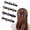 Fashion Double Layer Resin Rhinestone Alligator Hair Clips Sets PHAR-P005-25-1