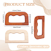 4Pcs 2 Colors Rectangle Wooden Bag Handles FIND-PH0059-90A-2
