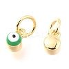 Brass Enamel Pendants KK-Y001-02C-G-6