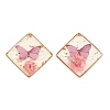 Transparent Epoxy Resin & Printed Pendants KK-F074-01C-1
