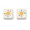 Printed Handmade Porcelain Beads PORC-G016-04Q-1