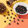 Opaque Black Acrylic Beads MACR-YW0002-80-5