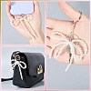 4 Pairs 4 Styles Plastic Imitation Pearl Bowknot Shoe Charms DIY-CP0012-08-5