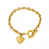 304 Stainless Steel Heart with Letter Charm Bracelets WG6E905-02-2