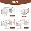 120Pcs 3 Size Iron Stud Earring Findings STAS-SP0001-51P-2