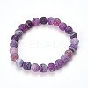 Natural Weathered Agate Beaded Stretch Bracelets X-BJEW-Q692-01D-1