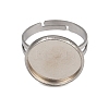 304 Stainless Steel Cuff Ring Components STAS-D372-06P-05-2
