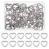 100Pcs 304 Stainless Steel Linking Ring STAS-DC0016-07-1
