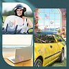9Pcs 3 Styles PET Adhesive Waterproof Stickers STIC-GF0001-23C-5