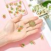 20Pcs 2 Colors Glass & Acrylic Pendants PALLOY-FS00051-8