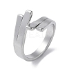 Non-Tarnish 304 Stainless Steel Cuff Ring RJEW-Q785-01P-1