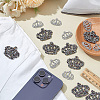 16Pcs 2 Styles Crown Glass/Resin Hotfix Rhinestone PATC-FG0002-38-5