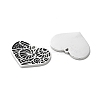 304 Stainless Steel Black Enamel Pendants STAS-M102-67P-2