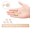 Brass Hoop Earring Findings with Latch Back Closure LS-KK-L148-07-3