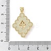 Brass Micro Pave Clear Cubic Zirconia Pendants KK-Q813-16A-G-3
