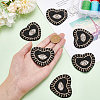 Heart with Evil Eye Appliques DIY-WH0401-28-4