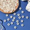 ABS Plastic Imitation Pearl Rondelle Large Hole European Beads MACR-S256-A41-5