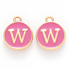 Golden Plated Alloy Enamel Charms X-ENAM-S118-08W-1