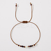 Natural Garnet & Brass Beads Braided Bead Bracelets for Women LS-HH4245-10-1