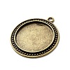 Vintage Tibetan Style Alloy Pendant Cabochon Bezel Settings TIBEP-M018-88AB-NF-2