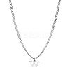 1Pc 304 Stainless Steel Letter Pendant Necklaces NJEW-LP0001-33W-P-1