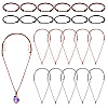 24Pcs 4 Styles Adjustable Waxed Polyester Cord Bracelet & Necklace Making Findings Kits MAK-DC0001-01-1