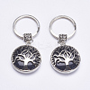 Synthetic Blue Goldstone Keychain KEYC-G043-C03-1