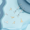 24Pcs 3 Style 201 Stainless Steel Laser Cut Pendants STAS-DC0001-66-5