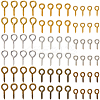 1200Pcs 9 Styles Iron Screw Eye Pin Peg Bails CABI-SP0001-01-1