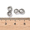 304 Stainless Steel Textured Infinity Linking Rings STAS-R164-03P-02-3