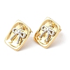 Two Tone 304 Stainless Steel Stud Earrings EJEW-B156-17G-4