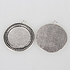 Tibetan Style Alloy Pendant Cabochon Settings TIBEP-N003-67AS-2