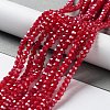 Faceted(32 Facets) Electroplate Glass Beads Strands X-EGLA-R018-4mm-2-1